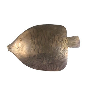 Fish Brass Hair Barrette Tension Clip Ocean Beach Fun Party